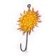 Handpainted Sun Design Iron Wall Hook with Traditional Indian Art